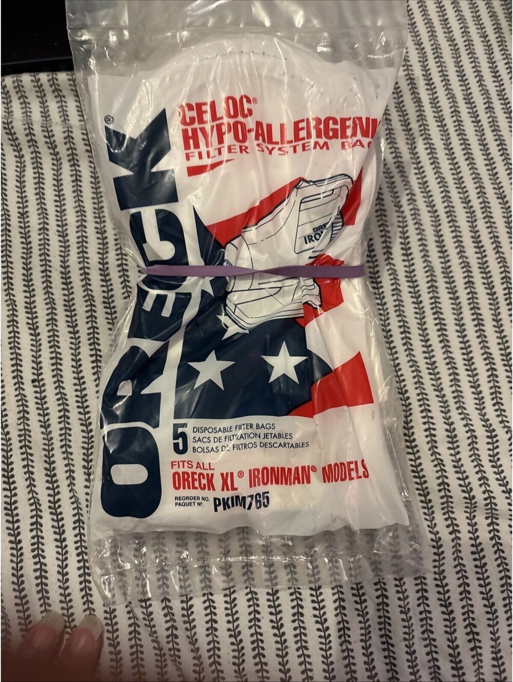 Genuine Oreck XL Ironman Vacuum Bags No. PKIM765 Package of 5